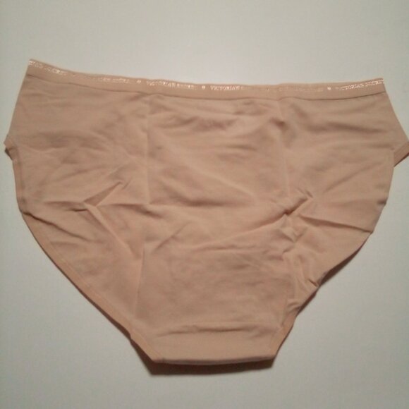 Victoria's Secret Large Beige Hi-Leg Brief Panty Cotton Blend NWT - Picture 2 of 13